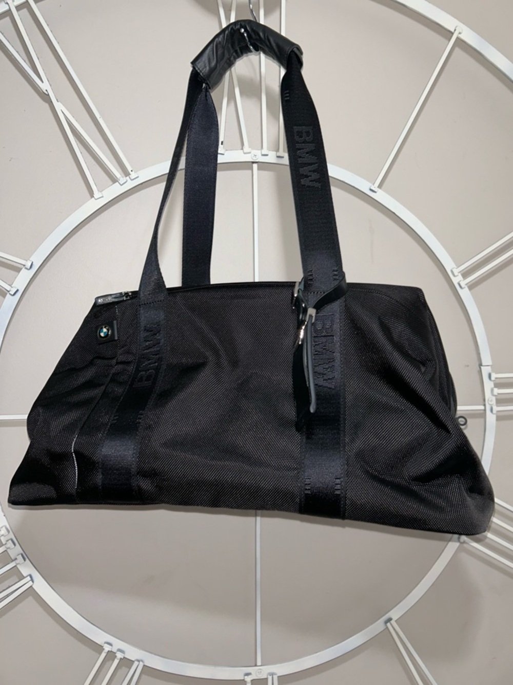 BMW Travelware Collection 2800 Black Nylon Duffel with Embossed Logo Straps